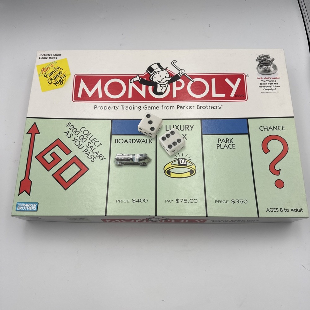 Vintage 1999 Parker Brothers Monopoly Classic Board Game Family - For Parts